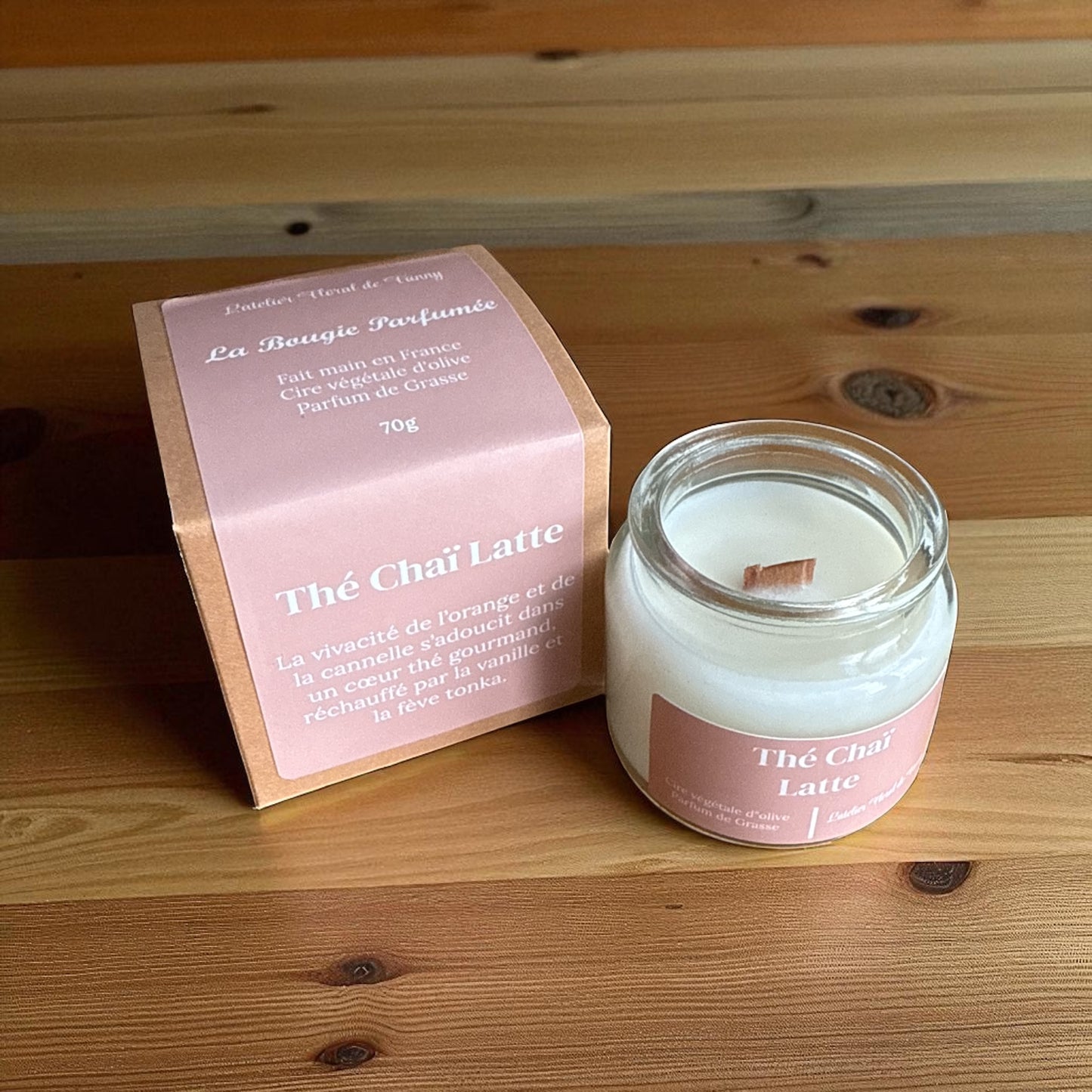 Bougie parfumée senteur Thé Chaï Latte