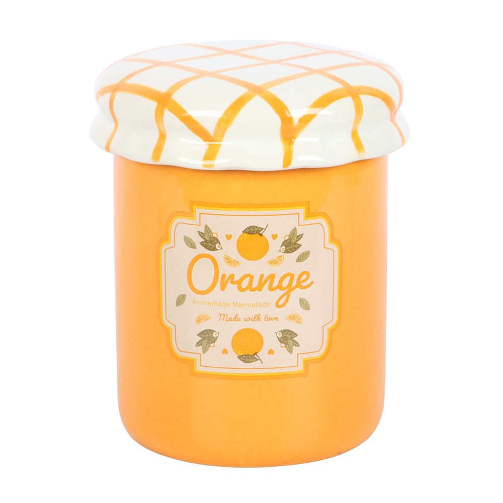 Brûle-parfum "Pot de confiture d'oranges" en céramique