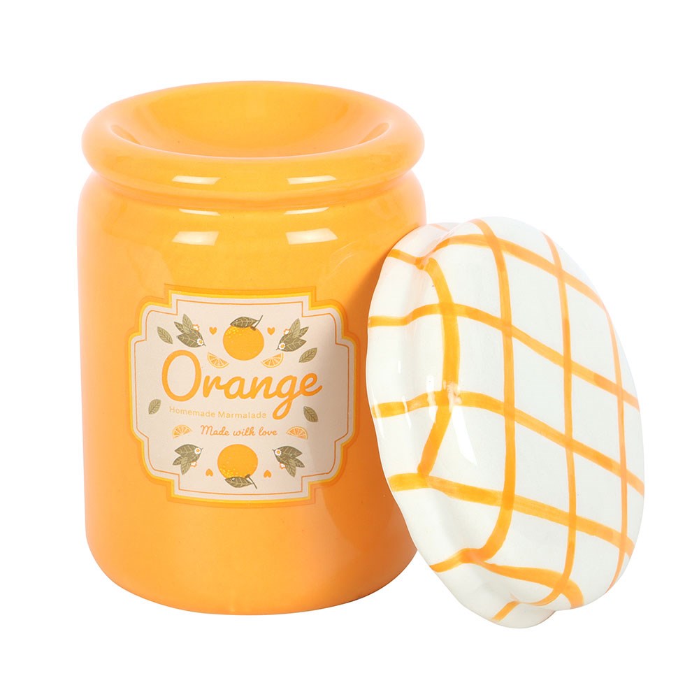 Brûle-parfum "Pot de confiture d'oranges" en céramique